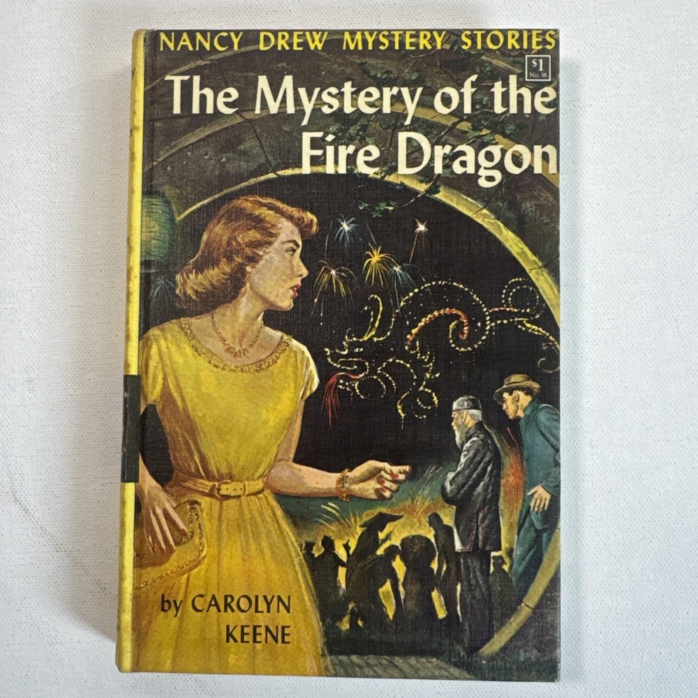 Vintage 1961 Nancy Drew Mystery Stories The Mystery Fire Dragon Book #38 Grosset